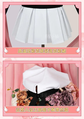 Shusheng-N Daidouji Tomoyo Cardcaptor Sakura CCS Cosplay Costume Halloween party Top skirt women JK dress set sweet sailor campus uniform