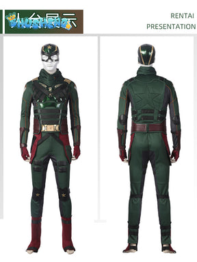 The Boys Season 3 Soldier Boy Cosplay Costume Adult Men Leather Green Superhero Battle Suit Outfit Halloween Role Play Costumes