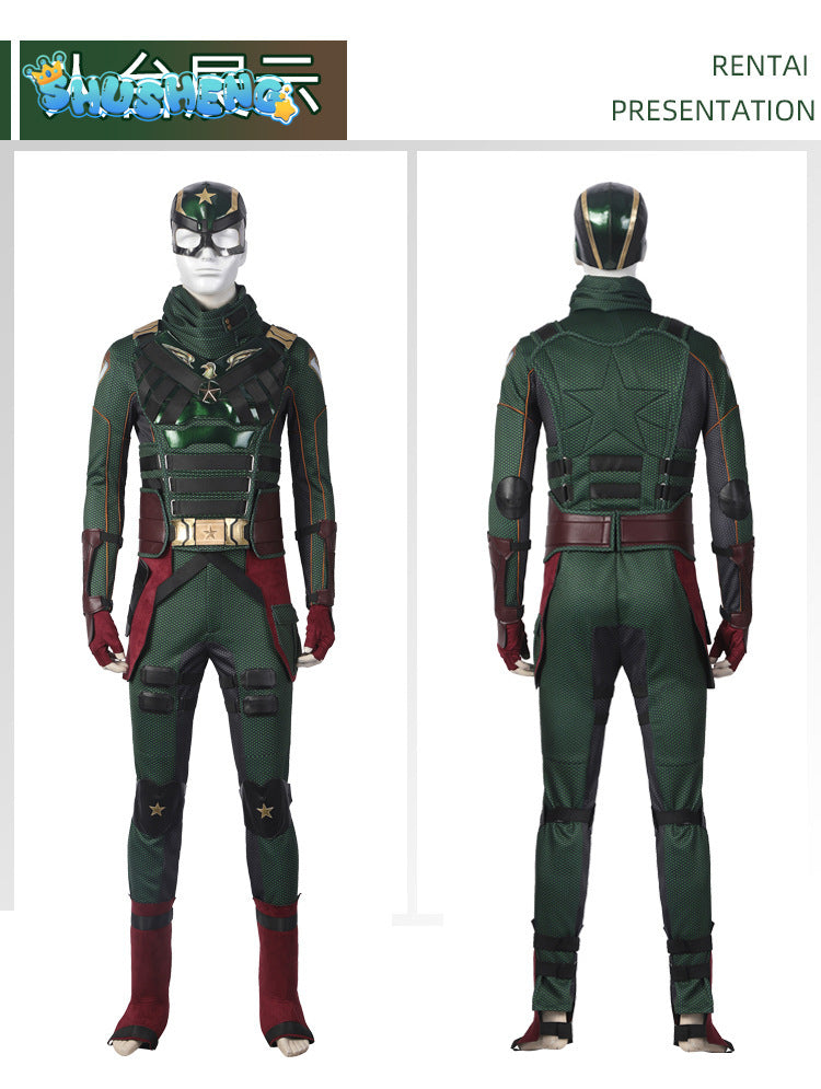 The Boys Season 3 Soldier Boy Cosplay Costume Adult Men Leather Green Superhero Battle Suit Outfit Halloween Role Play Costumes