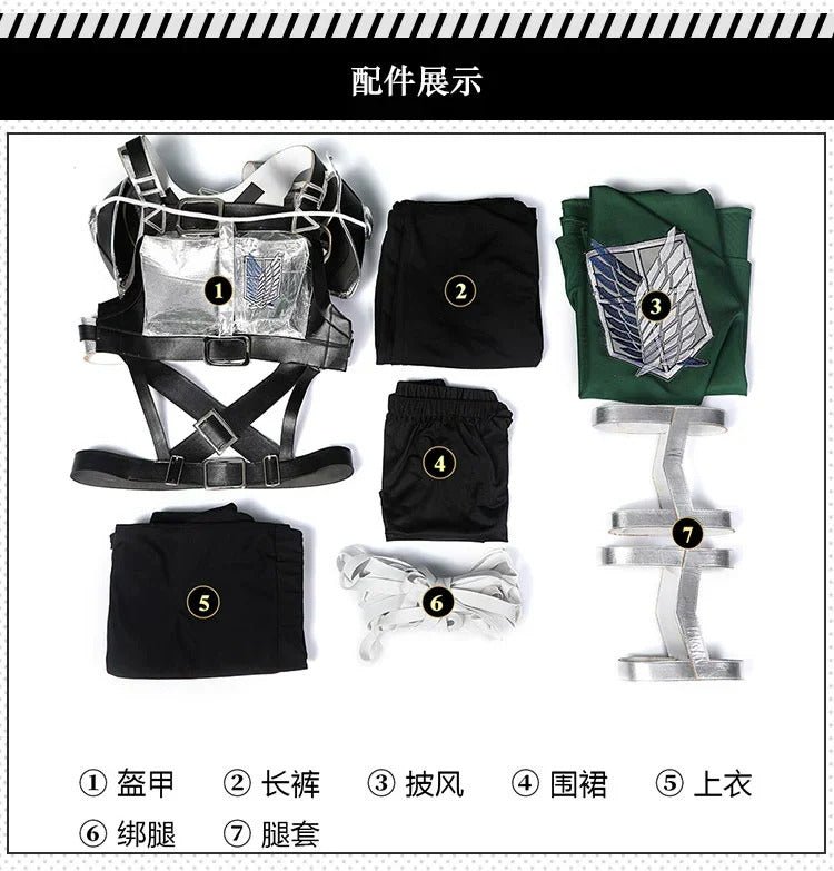 The Final Season Attack 4 Titan Cosplay Costume Anime Rivaille Mikasa AcKerman Shingeki No Kyojin Comiket party Woman Uniform