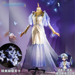 Vera Nair Perfumer Cosplay Game Identity Ⅴ Costume Gorgeous elegant dress prop and accessory set Halloween party Woman uniform