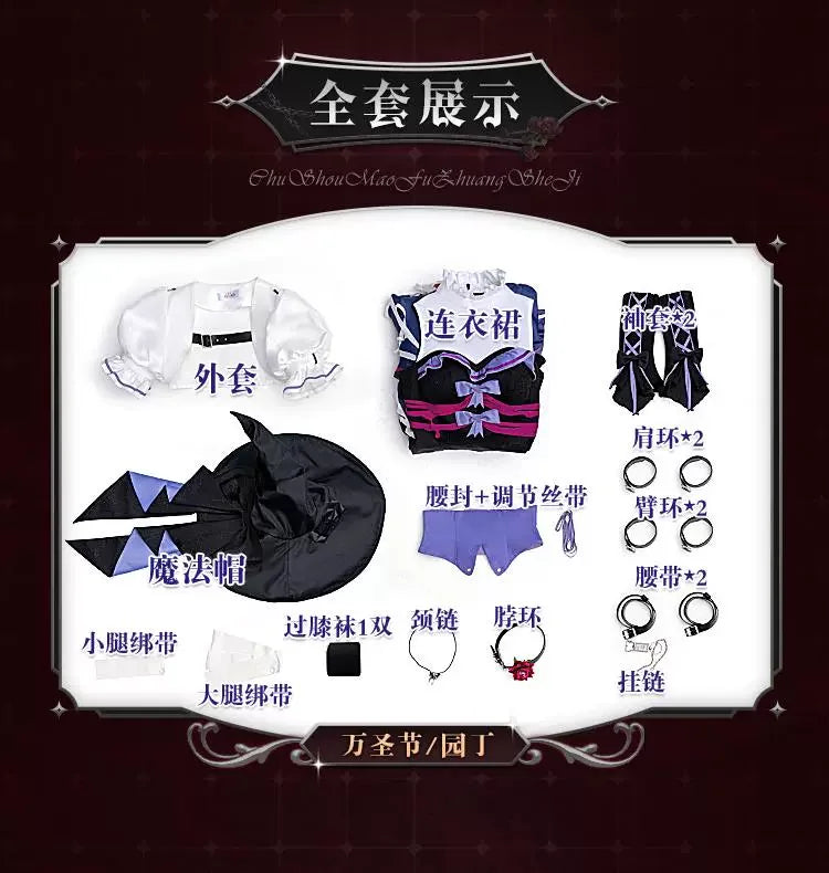 Identity V Emma Woods Halloween Witch Costume Cosplay Costume Cos Game Anime Party Uniform Hallowen Play Role Clothes Clothing