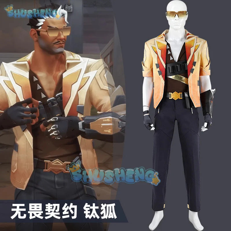 VALORANT Tejo Cosplay Costume Uniform Halloween Carnival Party Christmas Play Role Clothes Clothing for Men Shusheng