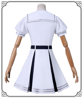 Anime BanG Dream! Ave Mujica Wakaba Mutsumi Cosplay Costume Japan South Korea White School Uniform Dress Wig Woman Kawaii Suit