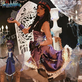 Identity Ⅴ Patricia Dorval Enchantress Cosplay Costume Halloween party new dress jacket gloves glasses prop set women uniform