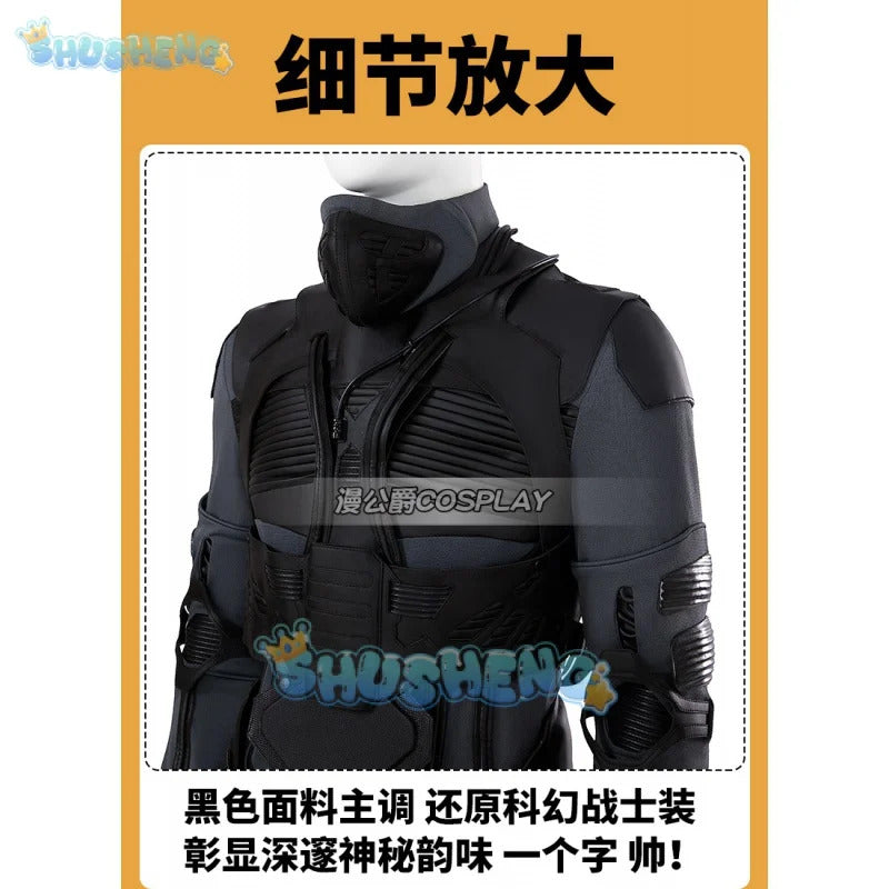 Arrakis Aka Dune Cosplay Suit Fremen stillsuit Paul Atreides Suit Armor Suit with Vest Jumpsuit Cape mask Halloween Outfit