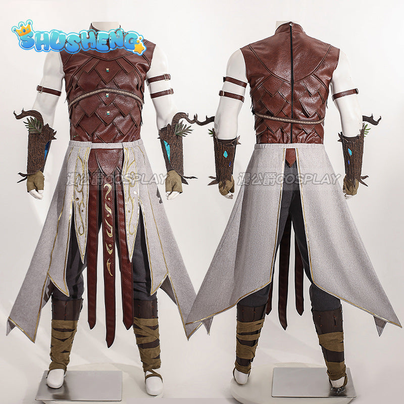 Halsin Cosplay Costume BG3 Halsin Battle Suit With Shoes Custom Made Male Halloween Carnival Party Outfit