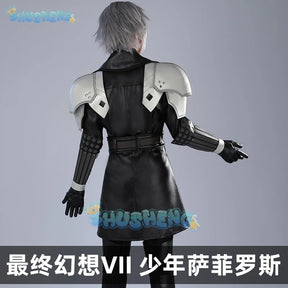 FF 7 Young Sephiroth Cosplay Costume Male Fantasy Teenage Sephiroth Battle Suit Outfit Full Set and Individual Items Are Sold