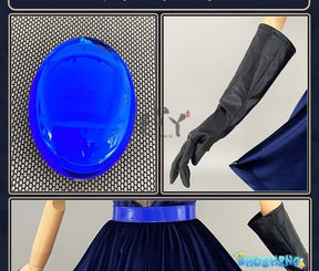 Anime Alien Stage Cosplay Mizi Cosplay Costume Wig Halloween Anime Clothes Game Outfits Stage Black Gorgeous Dress Women