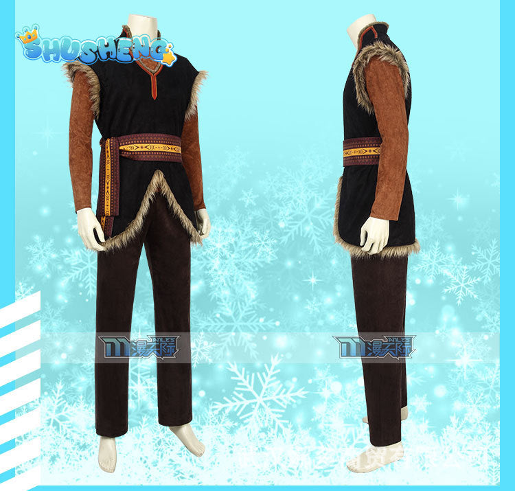 Hot Selling Anime Movie Costume Halloween Clothes Frozen Kristoff Cosplay Costume for Men