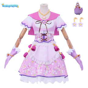 Anime Hoshimiya Ichigo Cosplay Costume Pink Dress Lolita Stage Performance Clothes Role Play Outfit for Women Girls Holiday