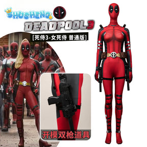 High Quality Lady Dead Cosplay Pool Women Costume Superhero Roleplay Disguise for Female Zentai Jumpsuit Mask Halloween Party