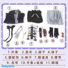 Game Identity ⅤAda Mesmer Psychologist Cosplay Costume Psychologist  Black  Woman Sexy  Suit