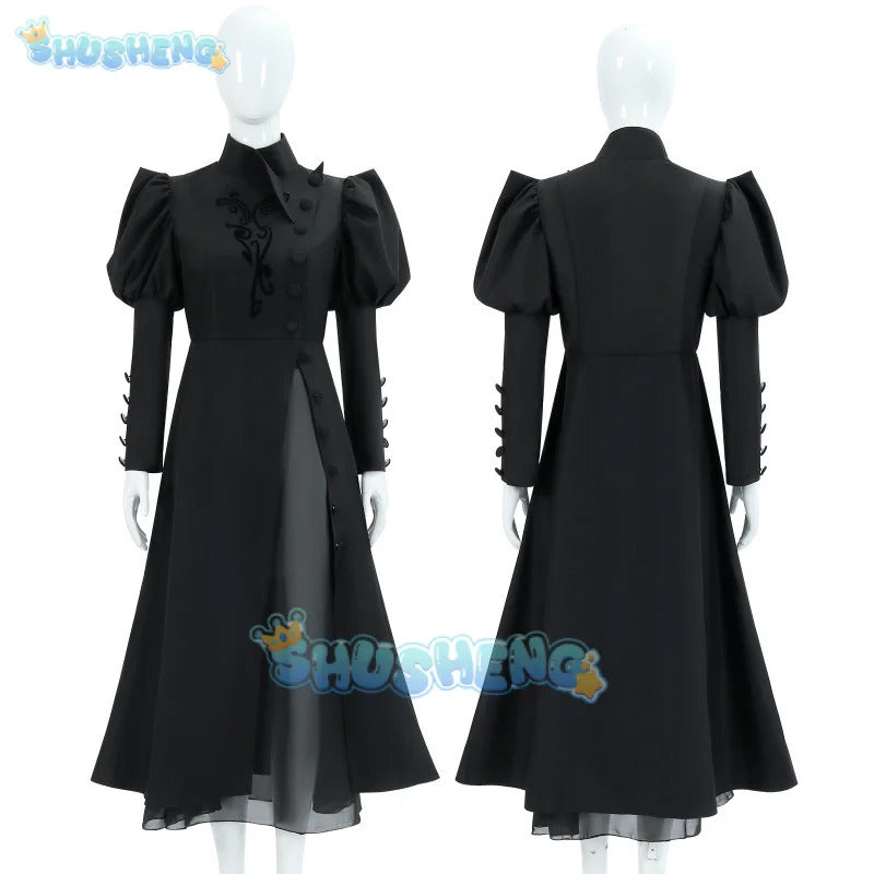 Wicked Glinda Elphaba Cosplay Witches Costumes Clothes Movie Party Role-playing Pink Suit Black Cape Dress Ball Gown Robe Hat