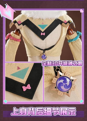 Genshin Impact Varesa Cosplay Costume Belt dress mask tail props accessories uniform Halloween party sweet Woman New Varesa set
