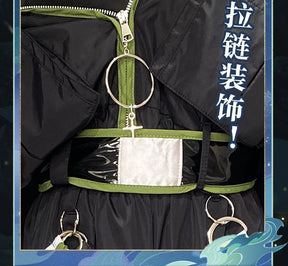 Xiao Game Genshin Impact Subduing demons Xiao Cosplay Costume Coat props accessories Ring tattoo handsome Halloween party set