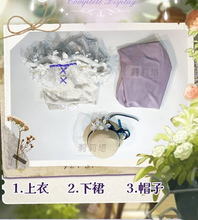 In stock Game Identity Ⅴ Vera Nair cospaly Perfumer Costume Sweet Lolita Princess Dress Hat Set Party Christmas Girl Uniform