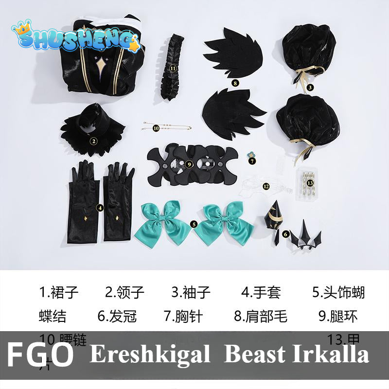 FGO Ereshkigal Fate/Grand Order Cosplay Beast Irkalla Costume Gothic Sweet Lolita Dress Set Halloween Party Woman New Uniform