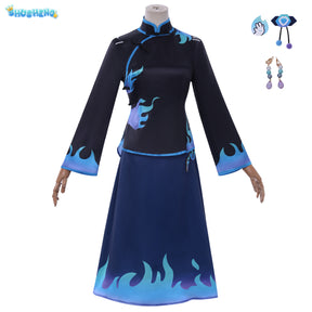 Identity V Antiquarian Flower Fire Cosplay Costume Republic Student Dress Chinese Style Hanfu Anime Game Character Outfit Summer