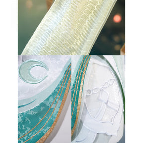 Shusheng-R Genshin Impact Zibai Cosplay Costume Role Play Women Girls Elegant Halloween Party Dress Suit Full Set