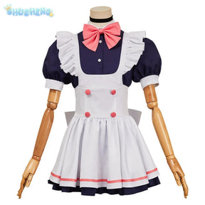 Anime DAN DA DAN Ayase Momo cosplay costume Halloween party sweet woman Lolita dress wig props maid uniform set