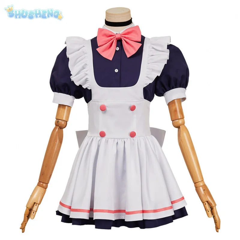 Anime DAN DA DAN Ayase Momo cosplay costume Halloween party sweet woman Lolita dress wig props maid uniform set