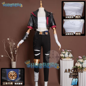 Shusheng LoL Arcane Season 2 Vi Cosplay Costume Uniform Halloween Carnival Party Christmas Play Role Clothes Clothing for Women
