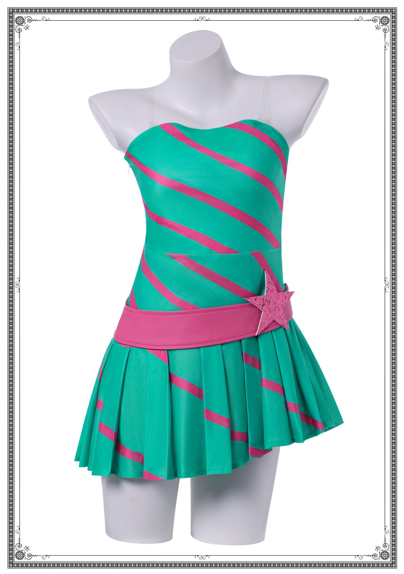 Winx Club Stella Cosplay Costume Anime Magical Fairy Party Green Dress Props Halloween Roleplay Outfit Costume Woman Disguise