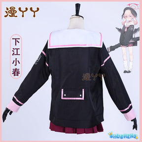 Blue Archive Shimoe Koharu Cosplay Costume Sailor Uniform Suit With Hat Wing Women Girl Halloween Party Outfit Headwear