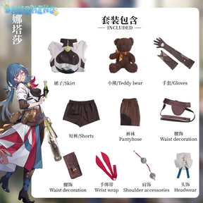 Natasha Cosplay Honkai Star Rail Cosplay Costume Game Natasha Wig Shoes Accessories Halloween Carnival Cos Party Suit