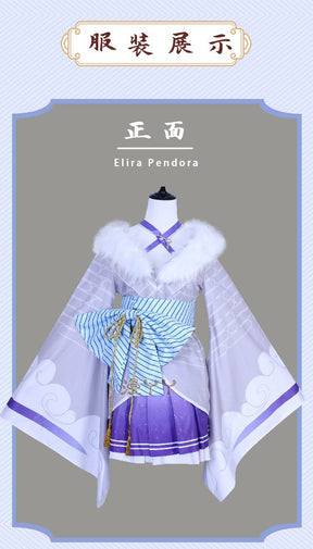 Virtual YouTuber VTuber Elira Pendora NIJISANJI EN LazuLight Cosplay Costume Anime Sexy Woman Kimono Lolita Dress Halloween Suit
