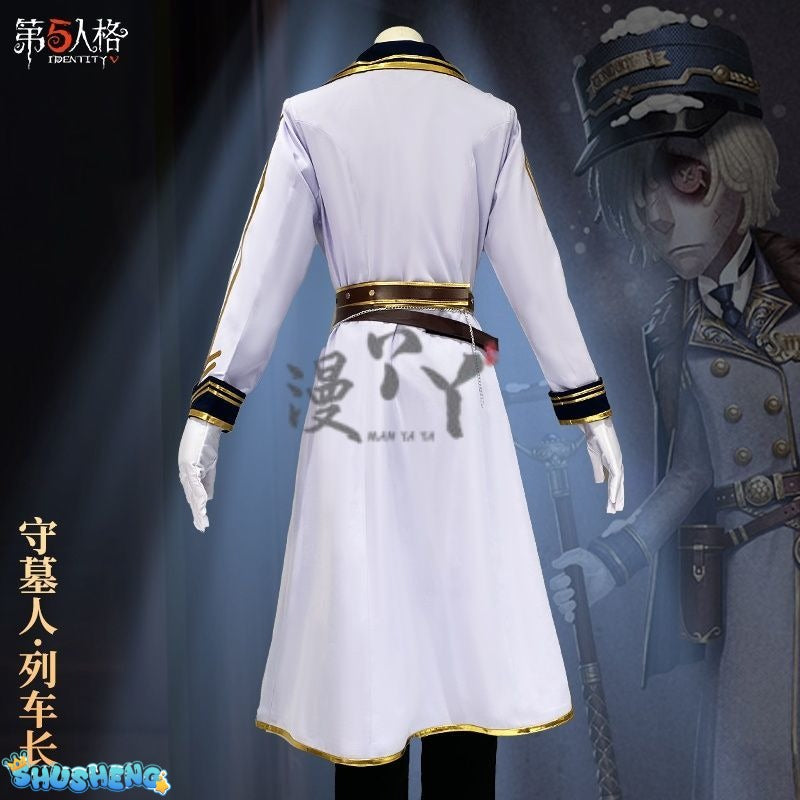Identity V Andrew Kreiss Grave Keeper Conductor Game Suit Gorgeous Cosplay Costume Halloween Party Role Play Outfit