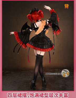 Shusheng Te Cos to Halloween Little Devil Dress Cosplay Costume Uniform Halloween Carnival Party Christmas Play Role Clothes