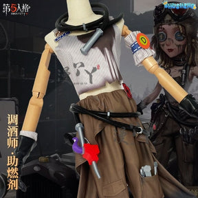 Game Identity V Demi Bourbon Barmaid Cosplay Costume Protective goggles hats gloves accessories props Halloween party New Set