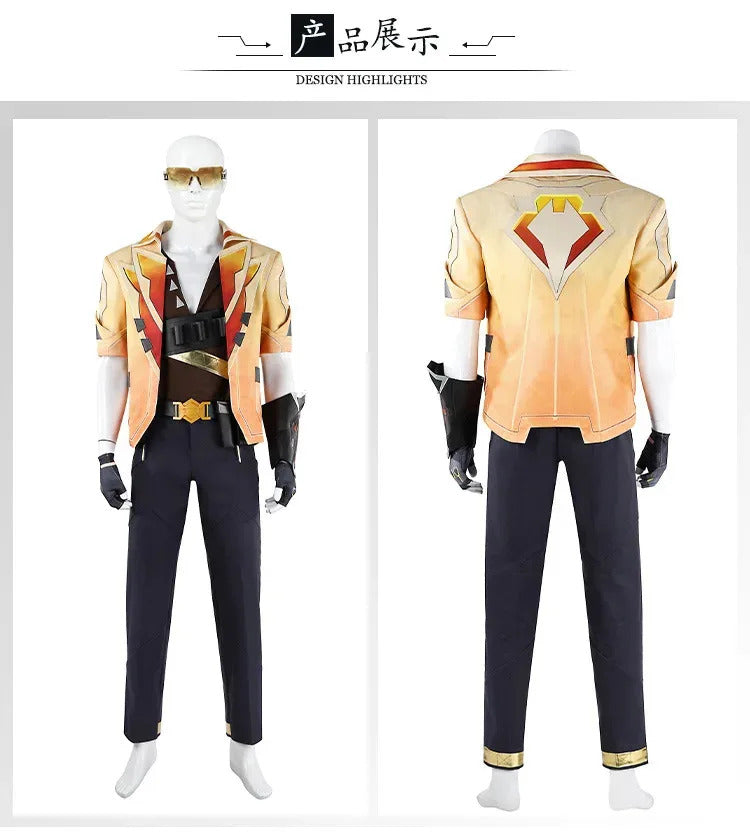 VALORANT Tejo Cosplay Costume Uniform Halloween Carnival Party Christmas Play Role Clothes Clothing for Men Shusheng