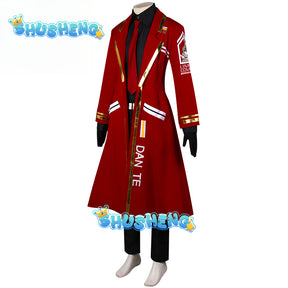 Game limbus company cosplay Dante costume red long coat Dan Te uniform suit men women Halloween party carnival wherein outfits