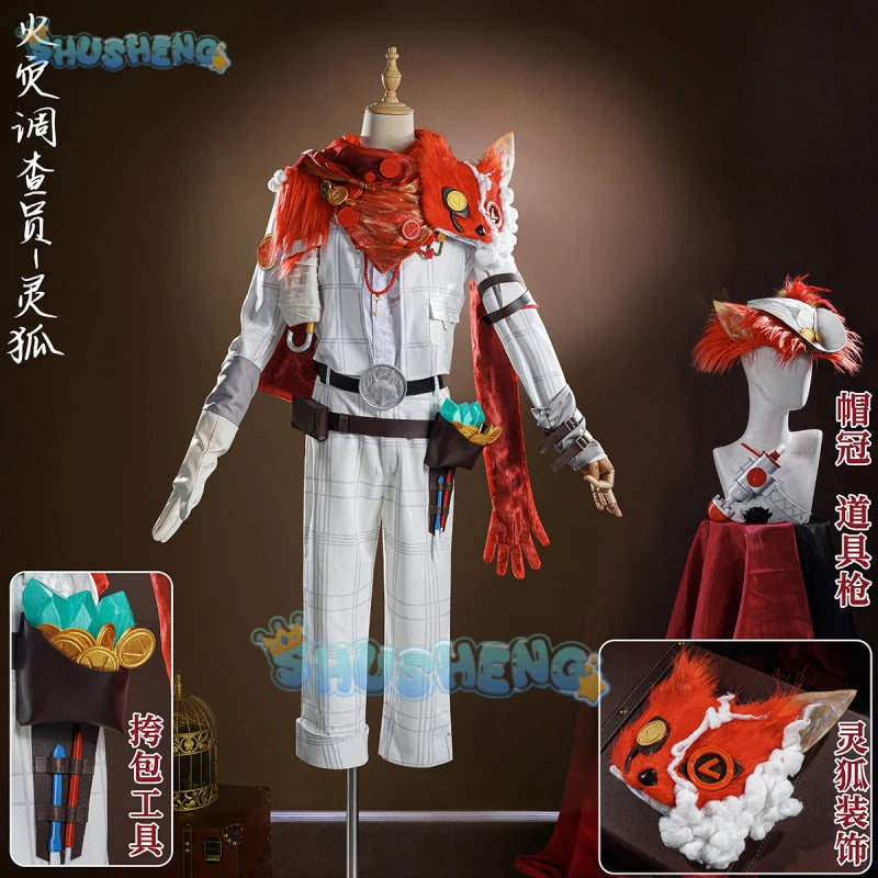 Identity V Florian Bland Fire Investigators LingHu Cosplay Costume Uniform Halloween Carnival Party Christmas Play Role Clothes