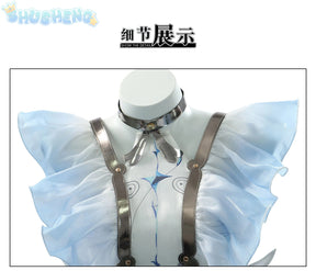 Shusheng Wuthering Waves The Shorekeeper Cosplay Costume Dress Uniform Veil Black Shores Halloween Party for Women Girls Props