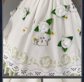 Anime Frieren: Beyond Journey's End Cosplay Costume White Flower Skirt Princess Dress Woman Sexy Masked Ball Party Suit