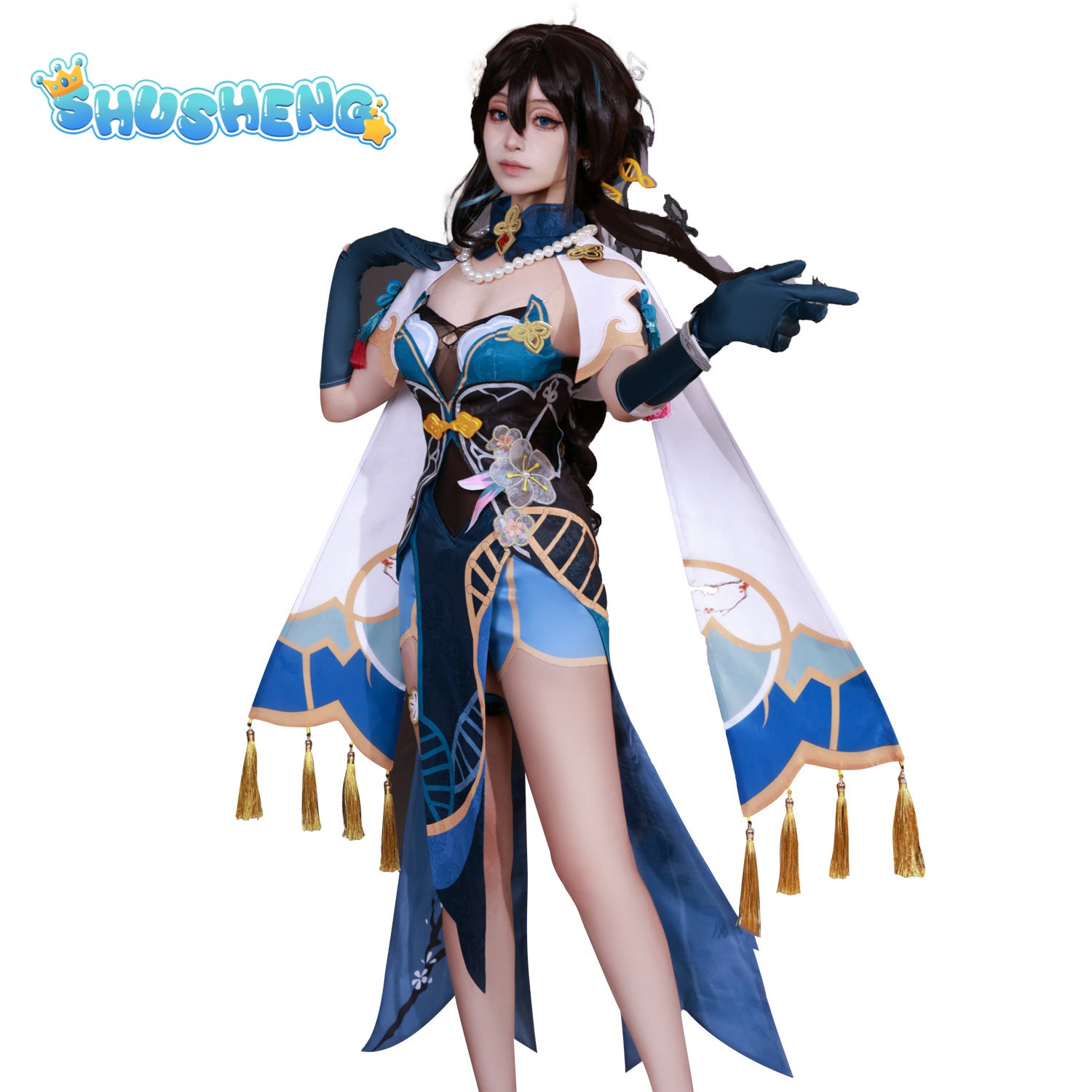 Ruan Mei Cosplay Game Honkai Star Rail Ruan Mei Cosplay Costume Party Outfits Costume Wig Shoes Full Set for Women