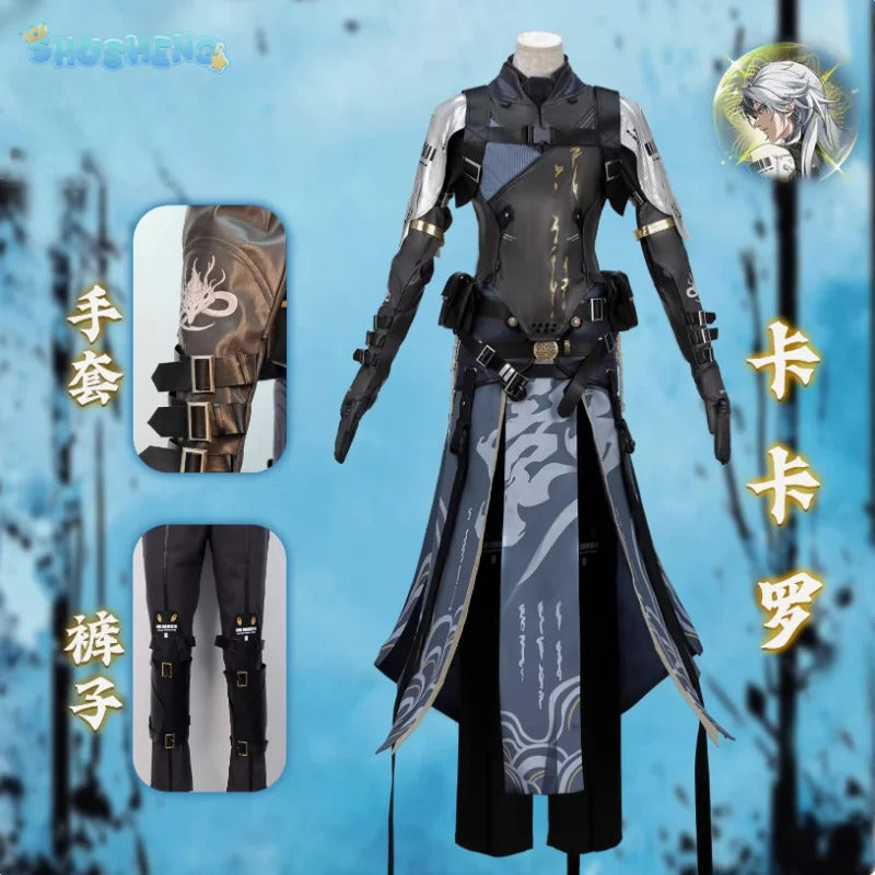 Wuthering Waves Calcharo Cosplay Costume Vest dress waist cover gloves waist bag props Halloween men women customized uniform