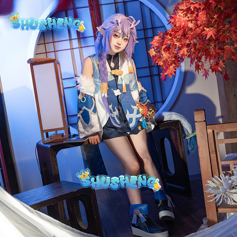 Bailu Cosplay Collab Series: Honkai Star Rail Cosplay Bailu Costume Healer Lady HSR Cosplay Halloween Costumes Outfit