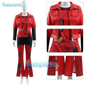 2024 Halloween Red Cosplay Costume Descendants Queen Of Hearts' Daughter Uniform Set The Rise Of Princess Full Outfits Shusheng
