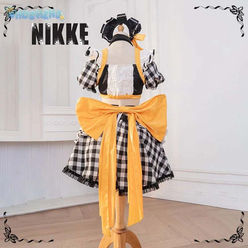 Goddess of Victory: Nikke Modernia Cosplay Marian Costume Sweet maid Lolita dress headband necklace prop Halloween women set