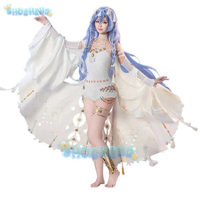Shusheng reverse: 1999 cos 37 Cosplay costume uniform 37 white swimsuit dress Halloween Carnival party for women