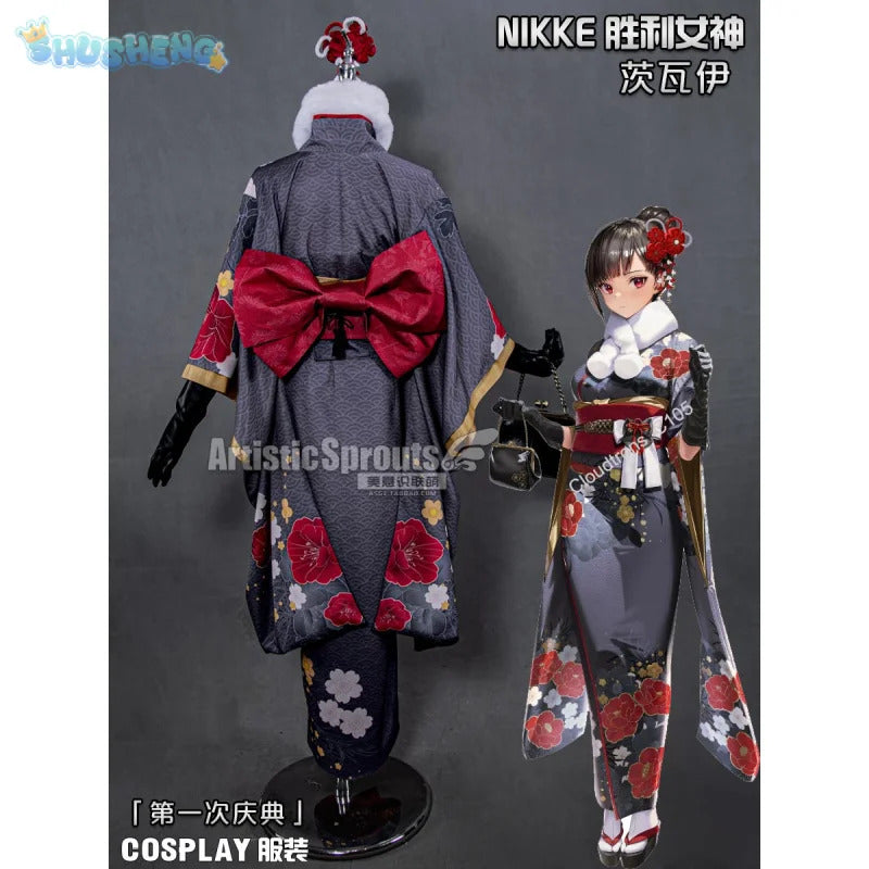 NIKKE：The Goddess of Victory  Zwei Cosplay Costume Halloween party new kimono dress accessories props wig woman uniform set