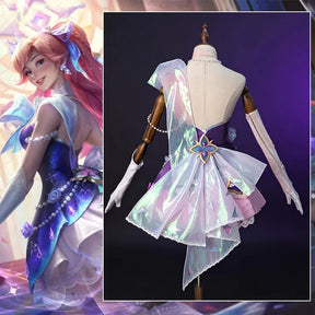 Shusheng-N Game LOL Prestige Crystal Rose Lux Cosplay Costume Game LOL Lux Cosplay Outfit Halloween Women Suit New Skin