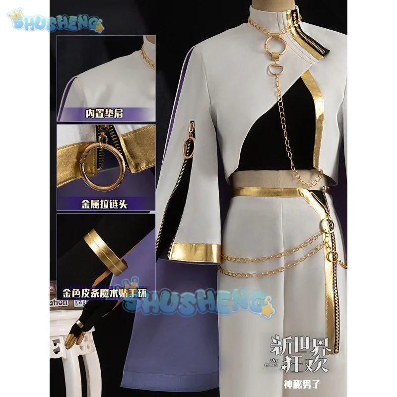 Tamaki Cosplay Costume Game Nu: Carnival Mysterious Male Fashion Uniform Coat Lining Pants Halloween Party Outfit Men