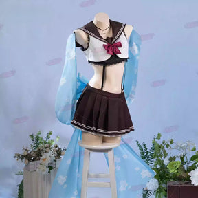 Shusheng-R Azur Lane IJN Yukikaze Cosplay Costume JK Uniform Lovely Uniform Halloween Party Role Play Outfit Women
