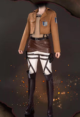Anime  Cos  Attack On Titan Eren Jaeger Hange Zoe Cosplay Costume Survey Corps Mikasa·Ackerman Armin Arlert Full Set Women Men Cos